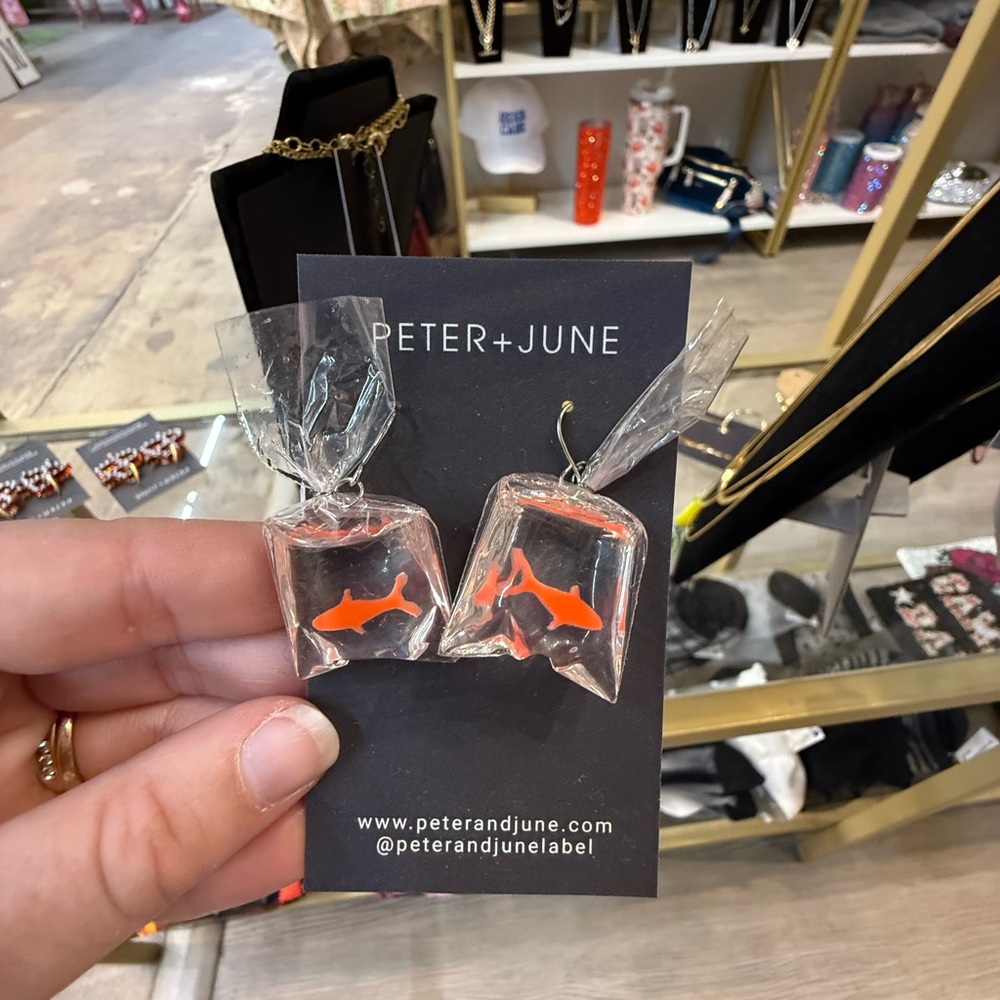 Peter + June Goldfish Earrings